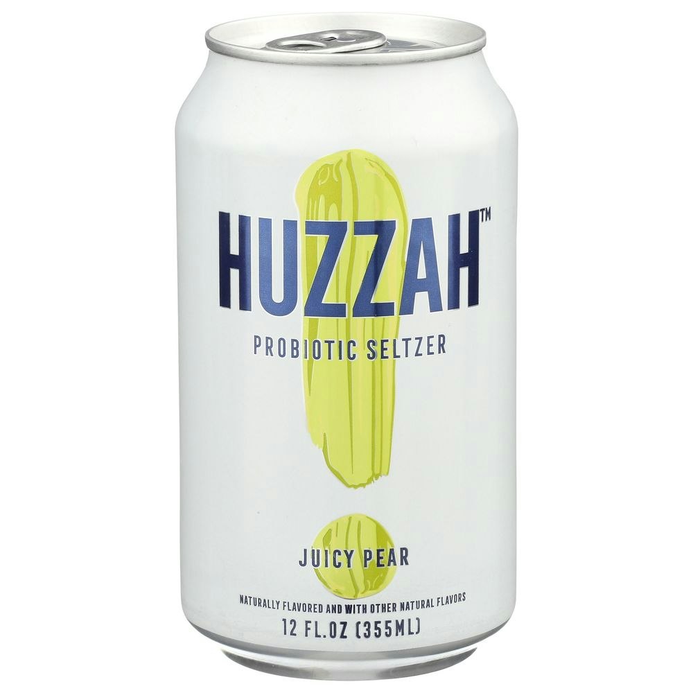 Huzzah Juicy Pear Probiotic Seltzer