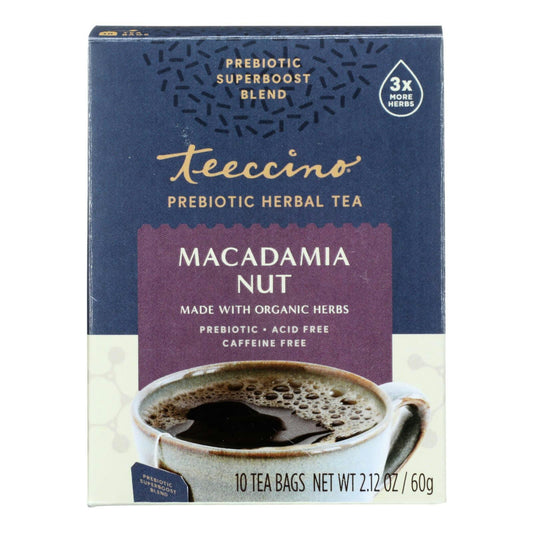 Teeccino - Tea Macadamia Nut Prebiotic 10 Bags (Pack of 6)