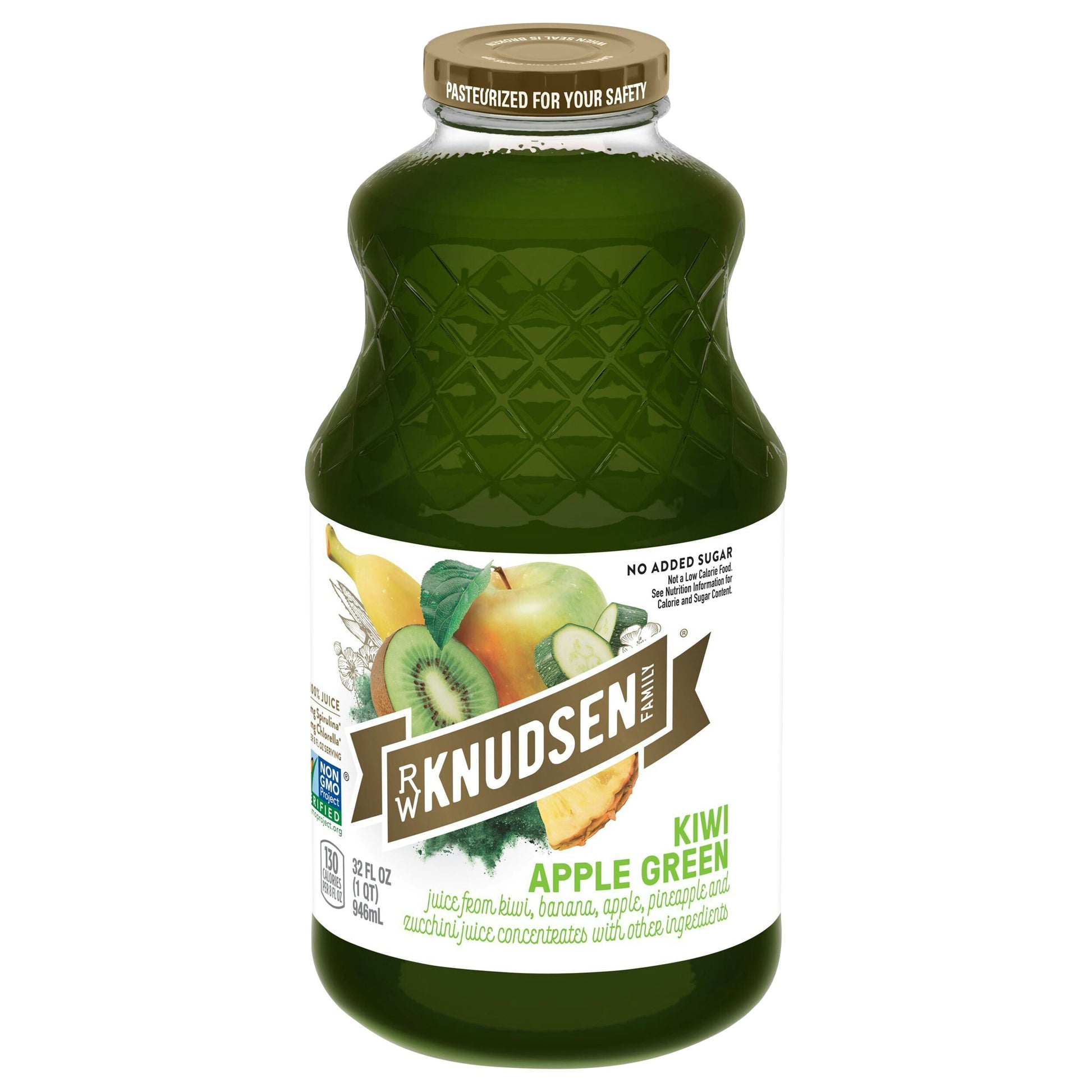 Knudsen Juice Kiwi Apple Green 32 fl oz (Pack of 6)