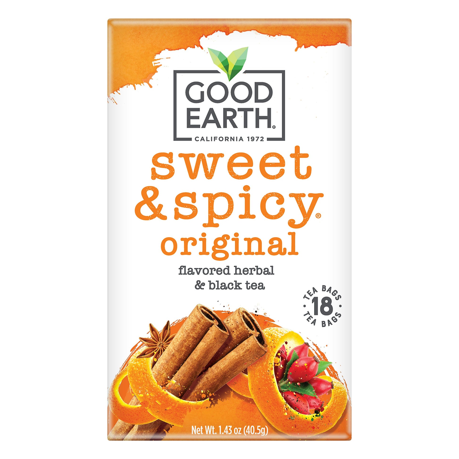 Good Earth Tea Original Sweet and Spicy Blend 18 Bag (Pack of 6)