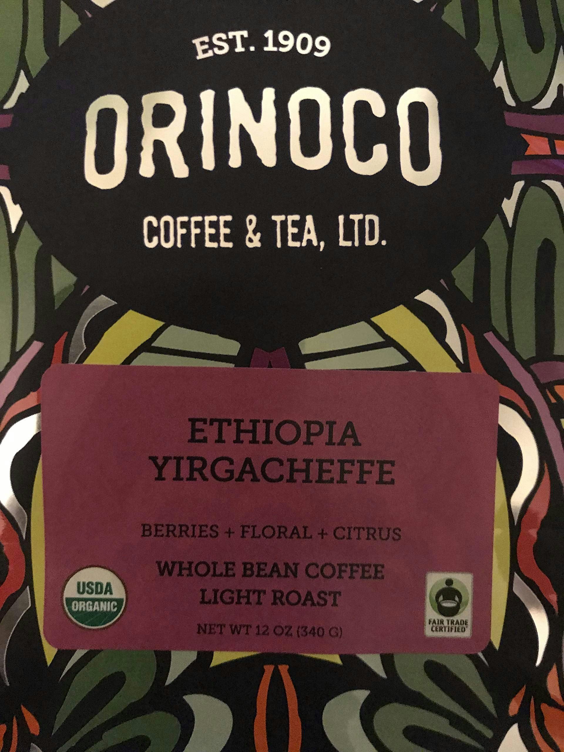 Orinoco Coffee & Tea Ltd - Coffee Ethopian Yirga Whole Bean Ft - 12 oz (Pack of 6)