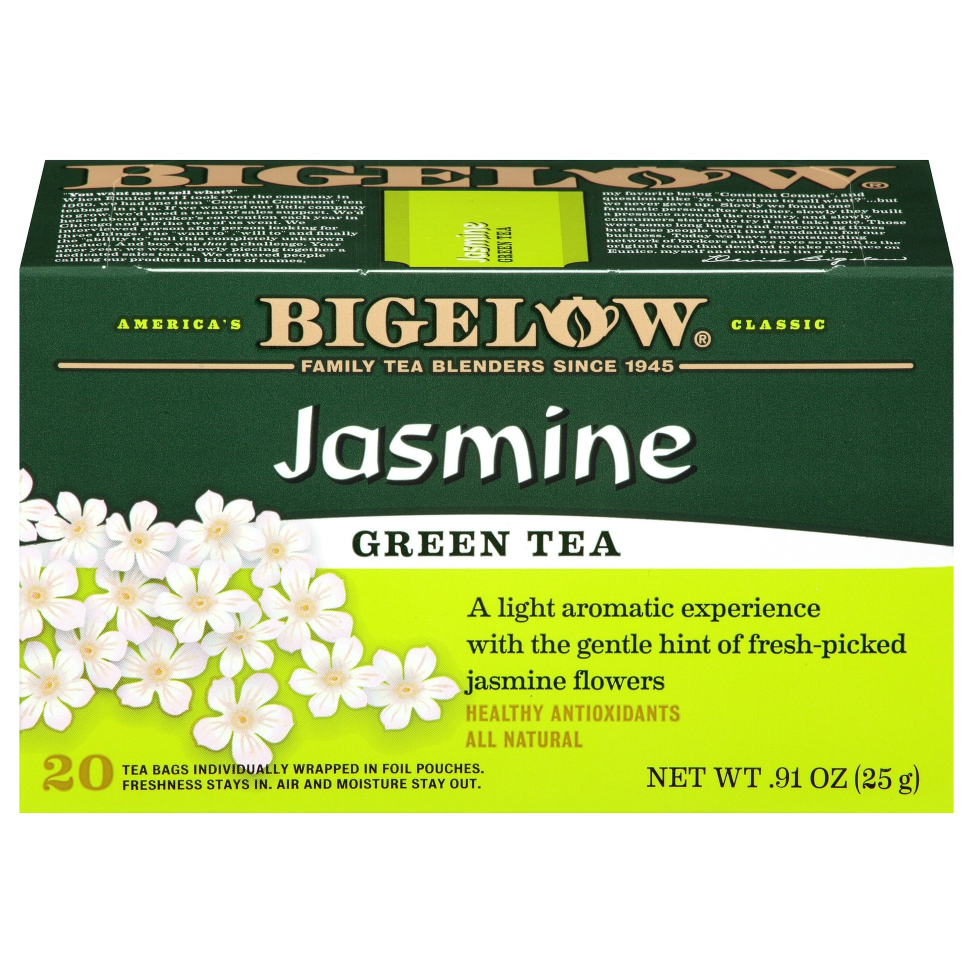 Bigelow Tea Green Jasmine 20Bg 0.91 oz (Pack of 6)