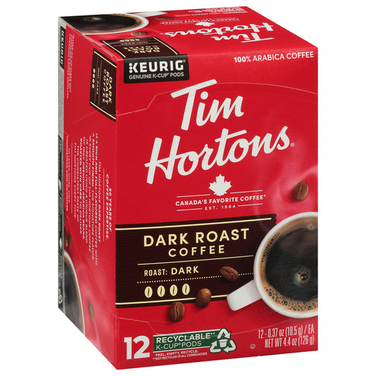 Tim Horton Coffee Sea Salt Dark Roast 12Pc 4.44 oz (Pack of 6)