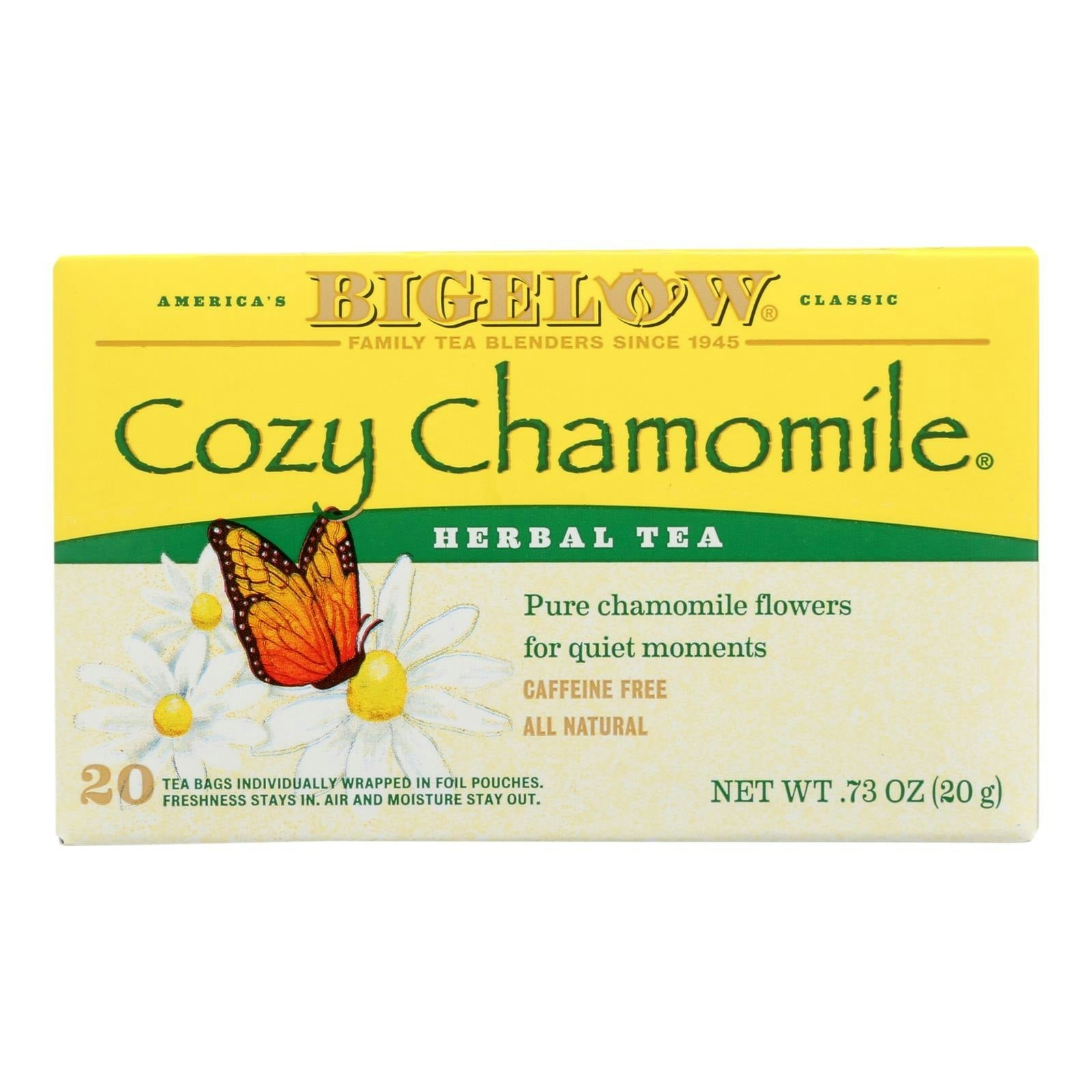 Bigelow Tea Bags Herb Cozy Chamomile 20 Count - 0.73 oz (Pack of 6)