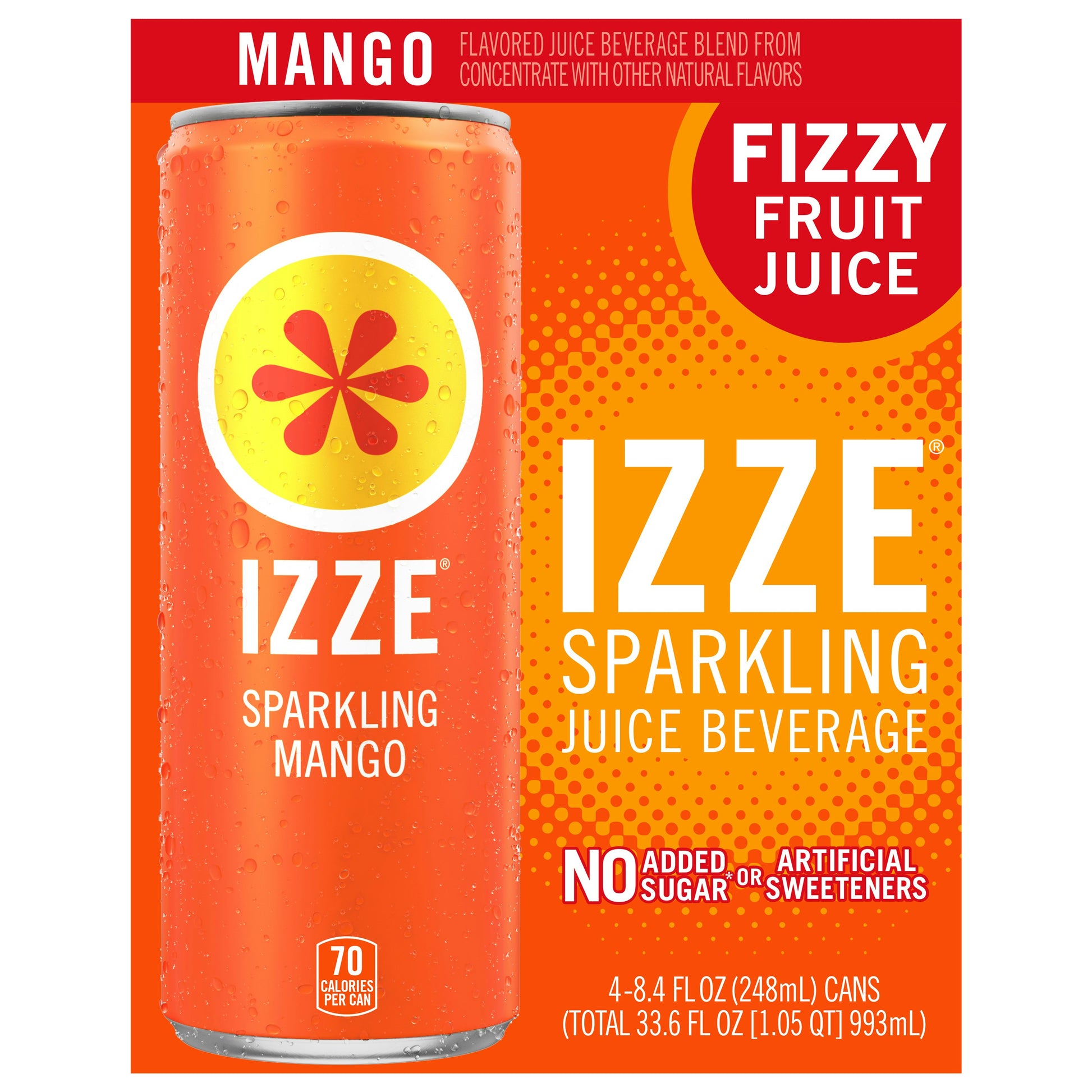 Izze Beverage Juice Sparkling Mango