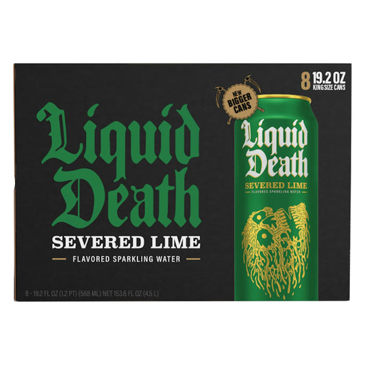Liquid Death Water Sparkling Severed Lime