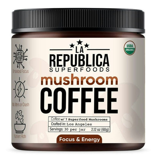 La Republica Organic Mushroom Coffee with 7 Superfood Mushrooms
