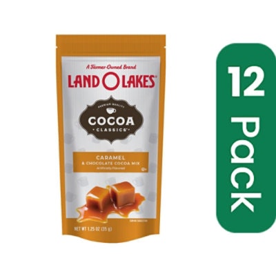 Land O Lakes Cocoa Classics Cocoa Mix Hot Caramel & Chocolate - 1.25 oz (Pack of 12)