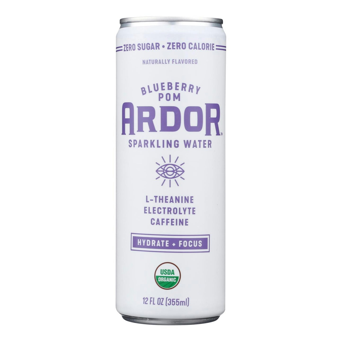 Ardor Sparkling Water - Blueberry Pom Energy 12 fl. oz (Pack of 12)