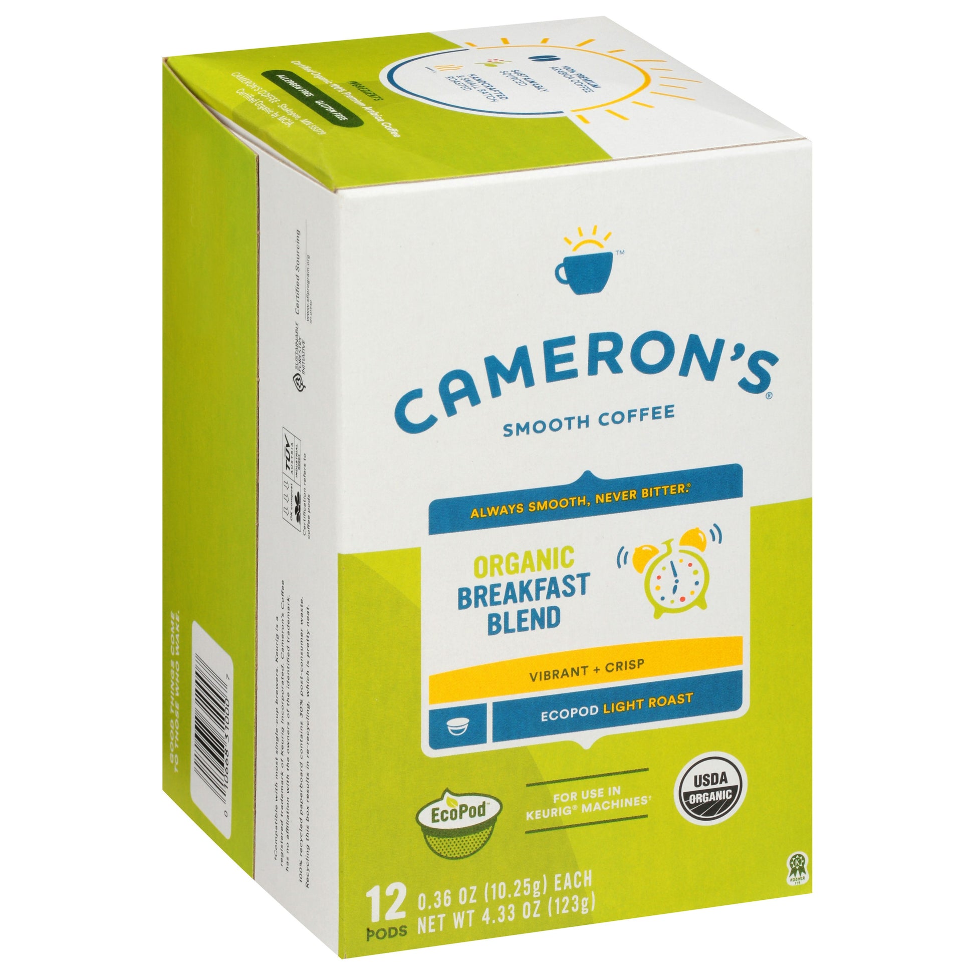 Camerons Coffee Coffee Breakfast Organic 12Packet