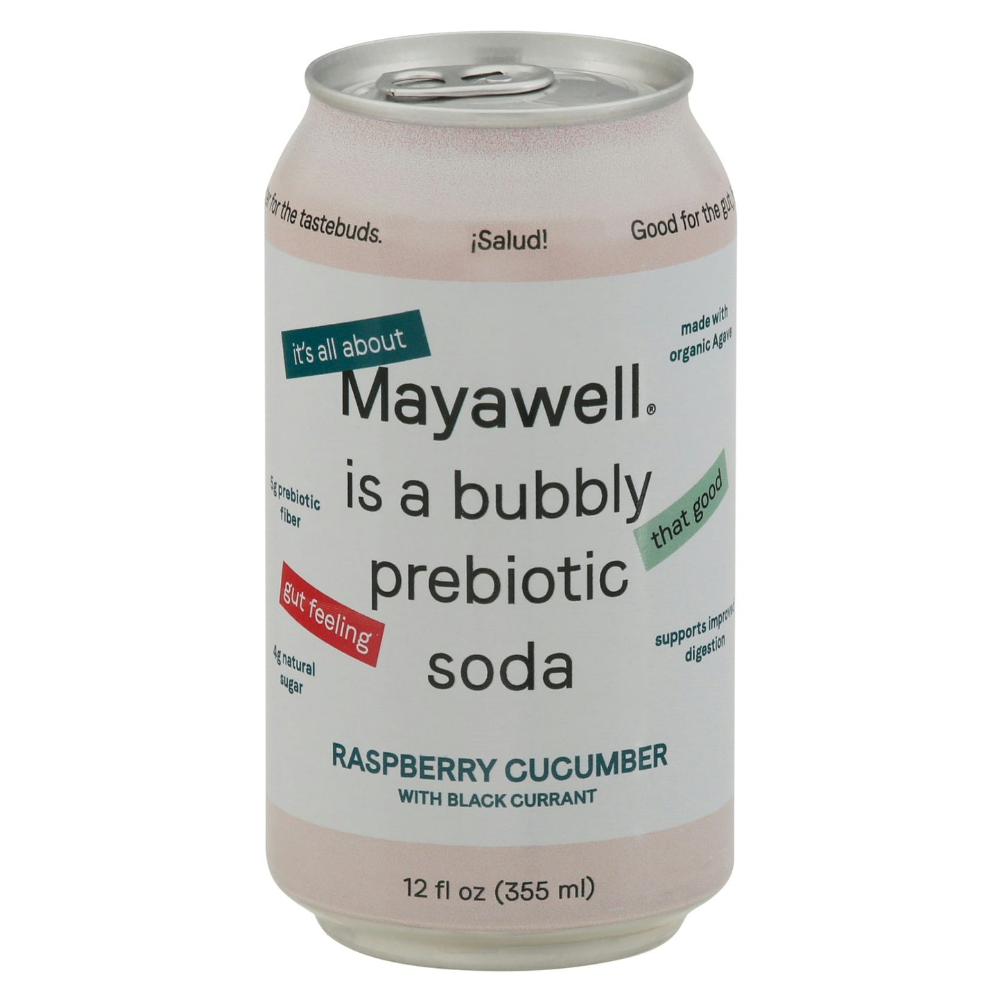 Mayawell Prebiotic Soda Raspberry Cucumber 12 FO (Pack of 12)