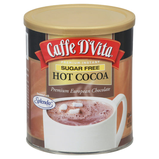 Caffe D Vita Cocoa Hot Premium Sugar free 10 Oz (Pack Of 6)