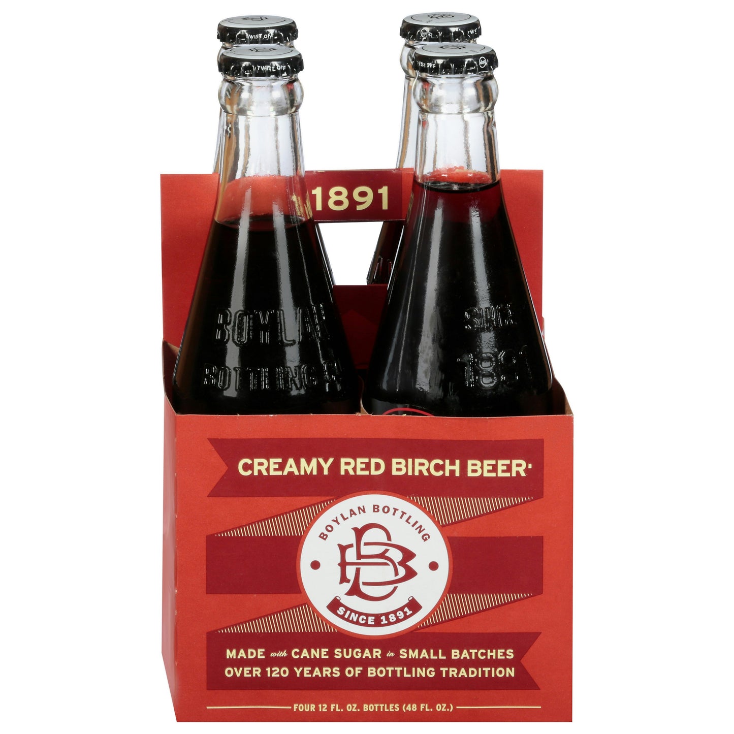 Boylan Soda Birch Beer Creamy Red 4 Pack 48 fl oz (Pack of 6)