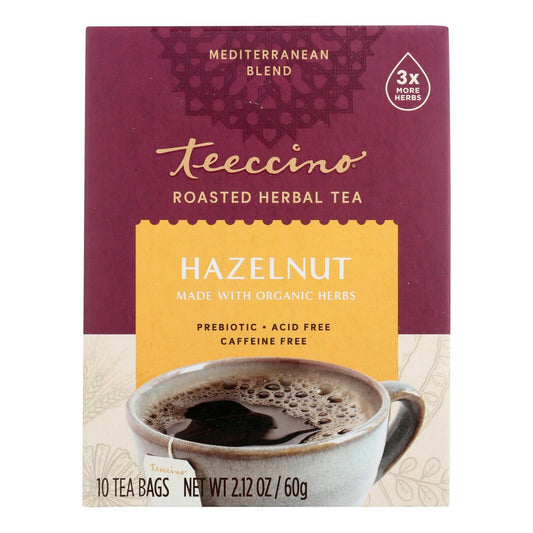 Teeccino Herbal Coffee Caffeine Free All Purpose Grind Medium Roast Hazelnut