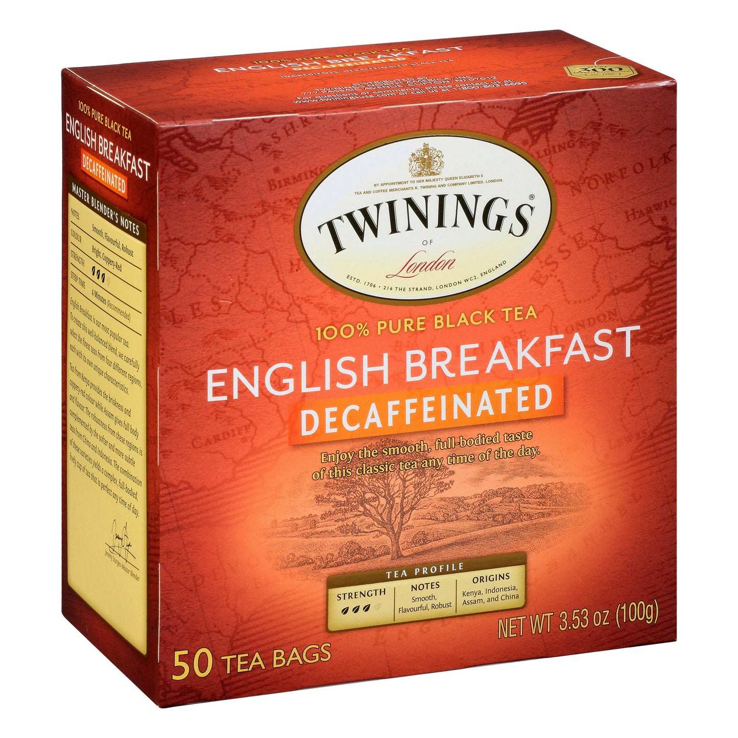 Twining Tea Tea English Breakfast Decaffeinated 50 Bag (Pack of 6)