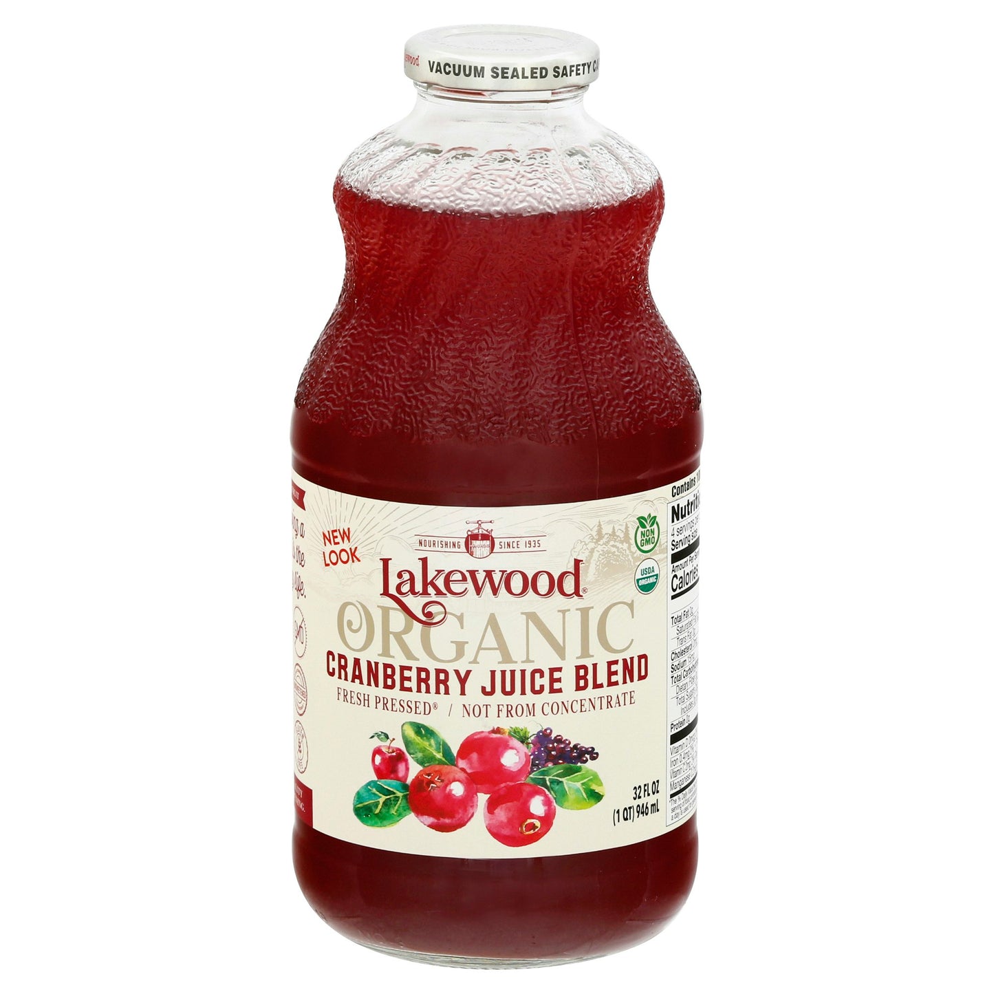 Lakewood Juice Cranberry Blend Organic 32 FO (Pack of 6)