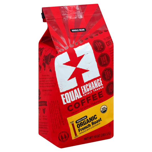 Equal Exchange Coffee Bean French Roasted Organic 10 Oz (Pack of 6)