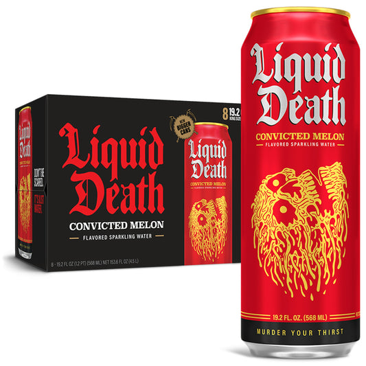 Liquid Death Water Sparkling Convicted Melon