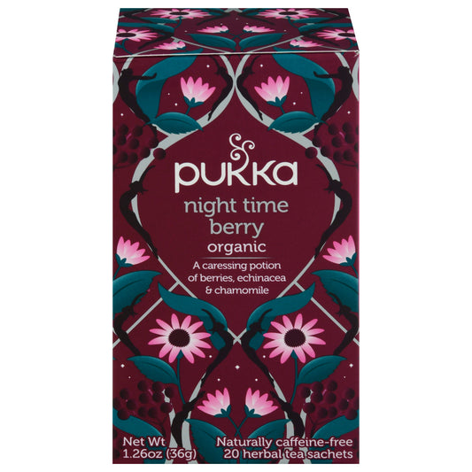 Pukka Night Time Berry Organic Herbal Tea In Bags