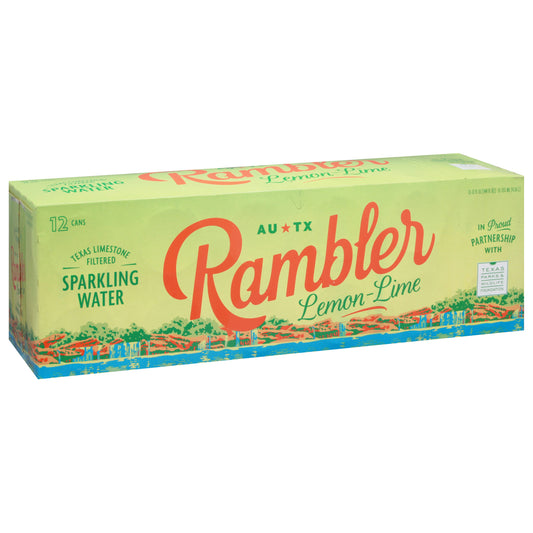 Rambler Water Sparkling Lemon Lime 144 fl oz (Pack of 2)