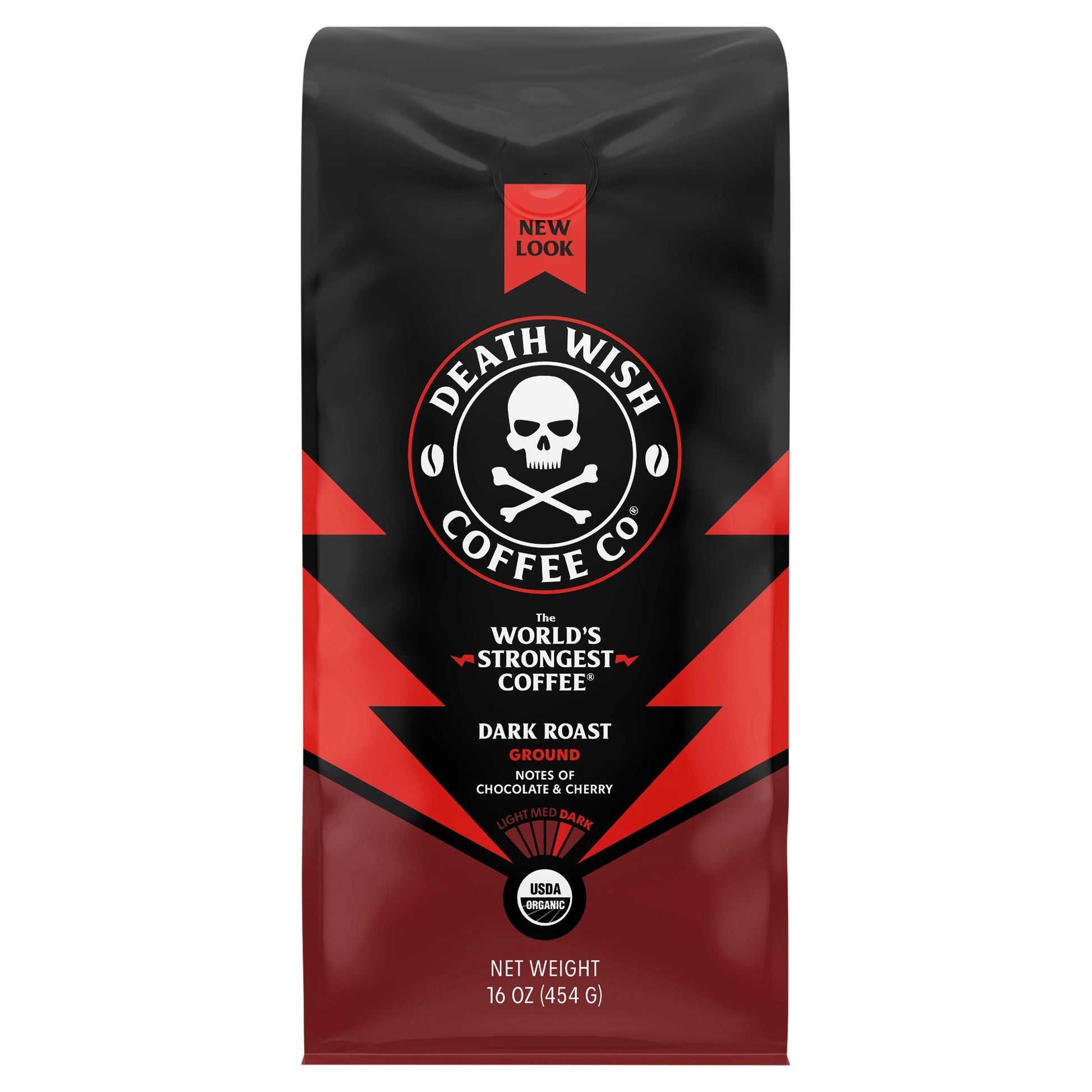 Death Wish Coffee Coffee Ground 16Oz Bag 1 Lb (Pack of 6)