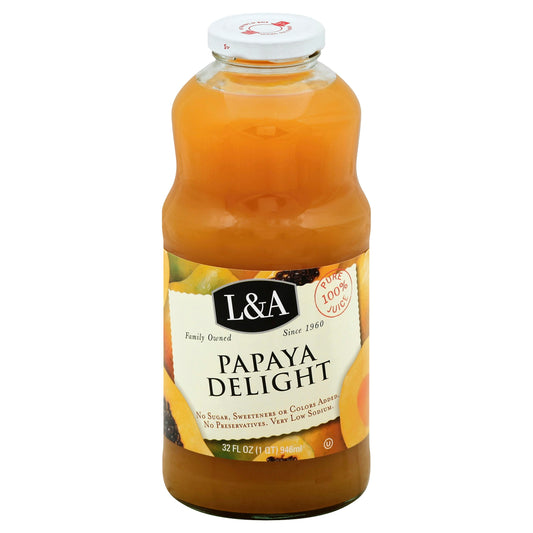 L & A Juice Juice Papaya Delight 32 FO (Pack of 6)