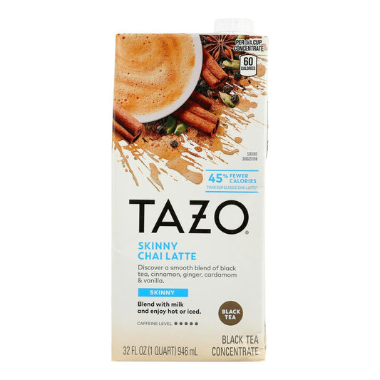 Tazo Tea Concentrate Skinny Latte 32 Oz (Pack of 6)