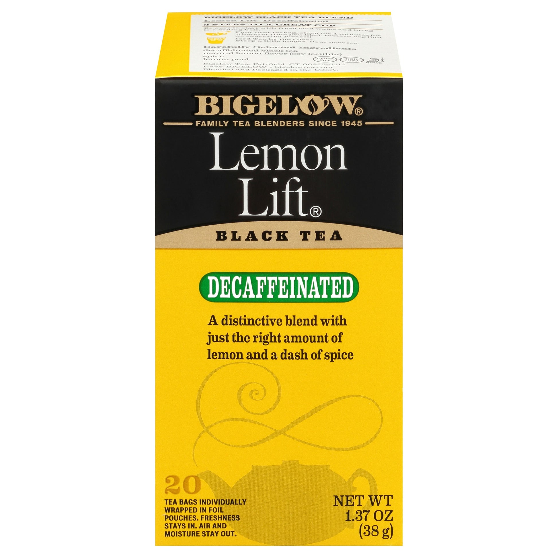 Bigelow Tea Decaf Lemon Lift 20Bg 1.37 oz (Pack of 6)