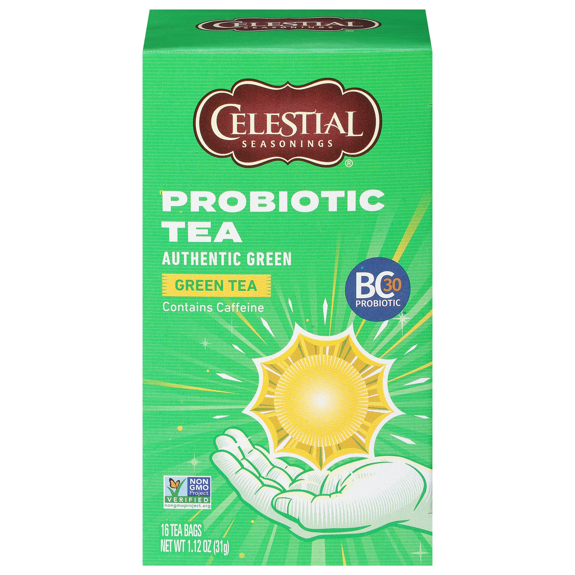 Celestial Seasonings Tea Green Probiotic 16 Bag (Pack Of 6)