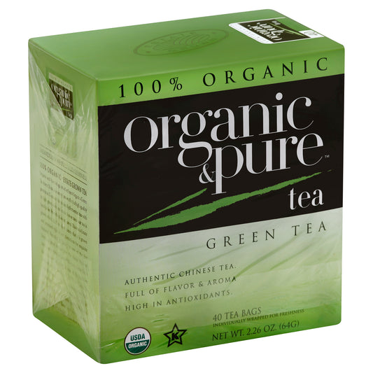 Organic & Pure Tea Green 40 Bag (Pack Of 6)