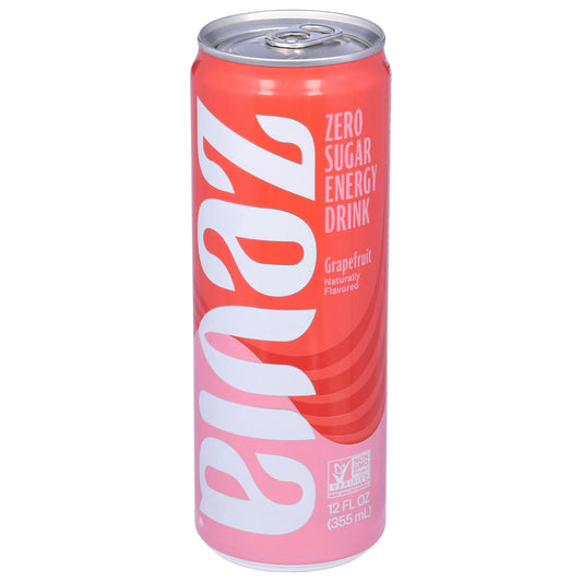 Zevia Energy Drink Grapefruit Zero Sugar 12 Oz (Pack of 12)