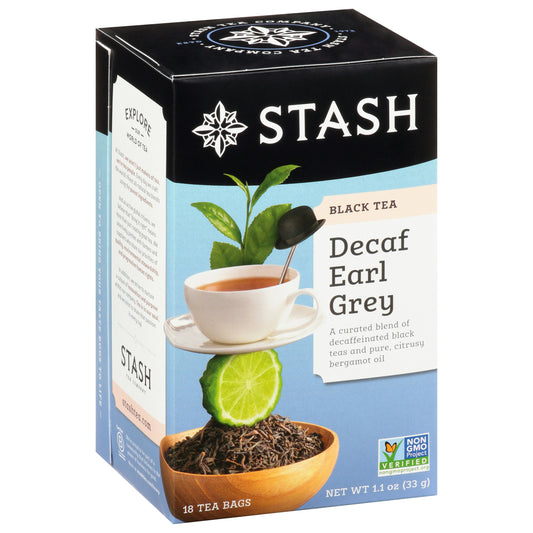 Stash Tea Tea Decaffeinated Earl Grey 18 Bag (Pack of 6)