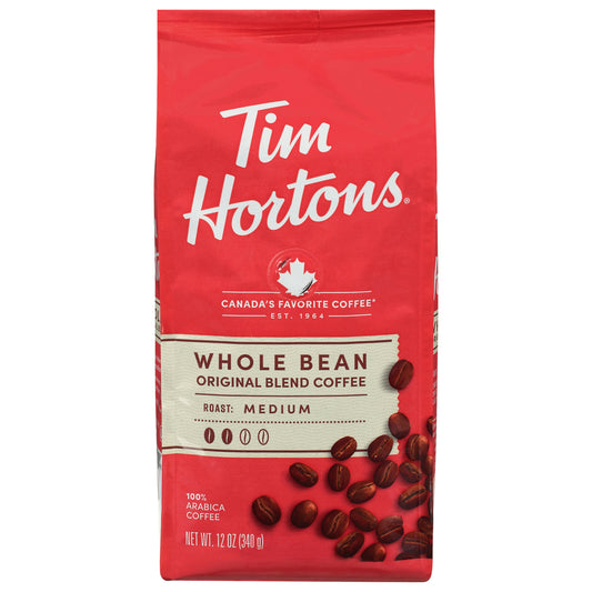 Tim Horton Coffee Whole bean 100% Arabica 12 Oz (Pack of 6)