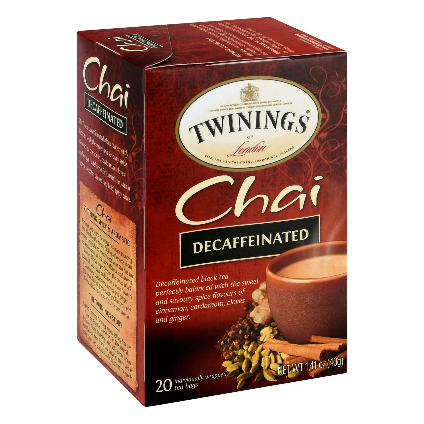 Twining Tea Tea Decaffeinated Chai 20 Bag (Pack of 6)