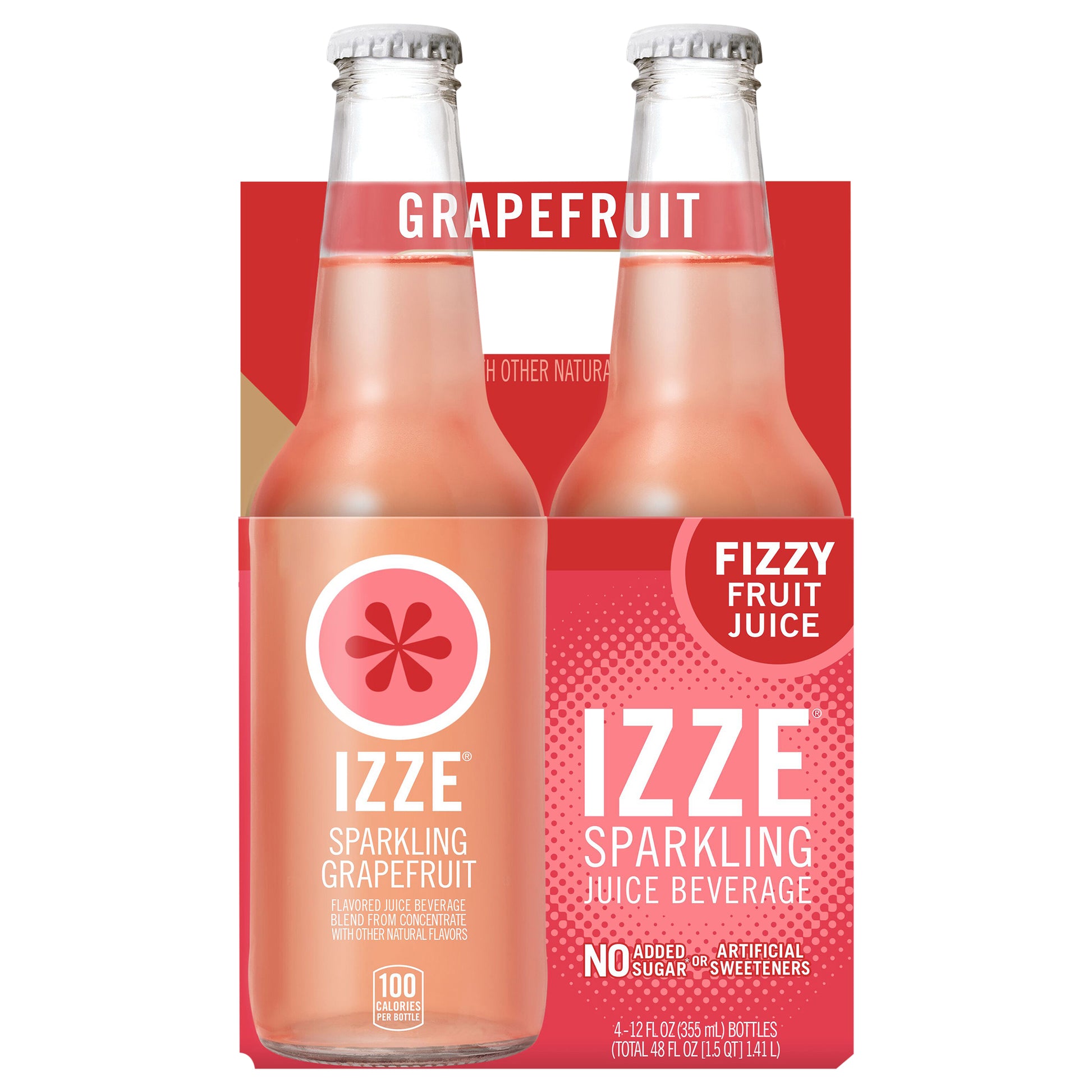 Izze Beverage Juice 4Pk Sparkling Grapefruit 48 FO (Pack Of 6)