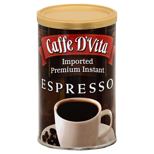 Caffe D'Vita Instant Espresso Coffee 3 oz Pack of 6