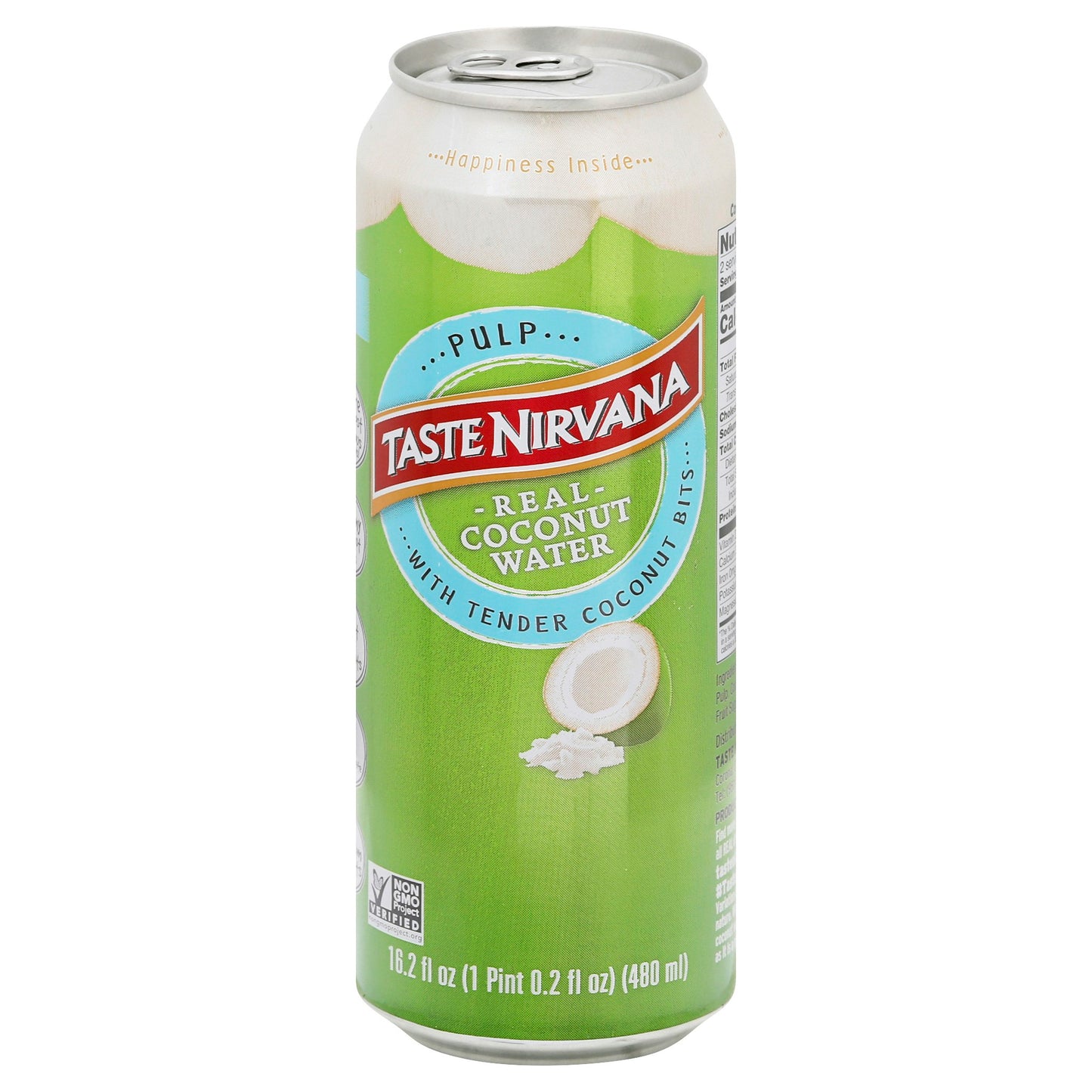 Taste Nirvana Coconut Water Pulp Can 16.2 FO (Pack of 12)