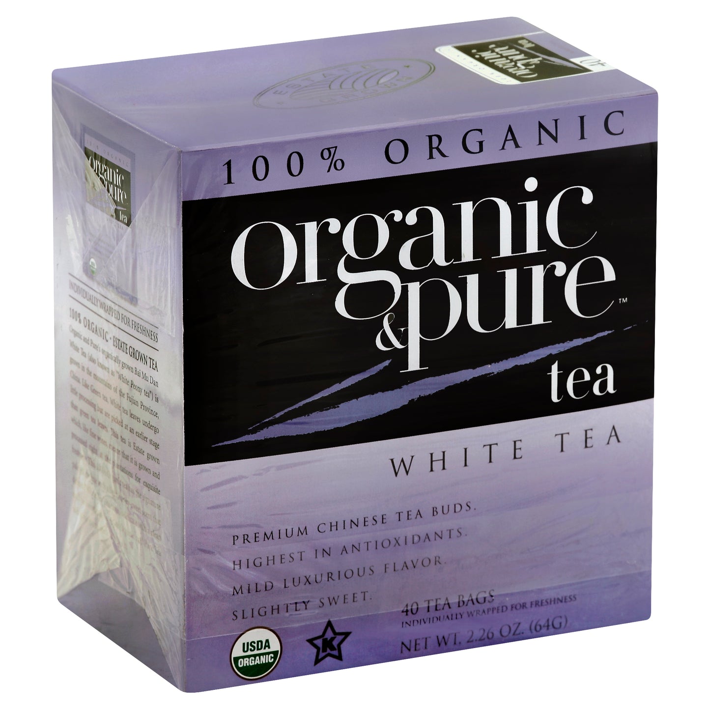 Organic & Pure Tea White 40 Bag (Pack Of 6)