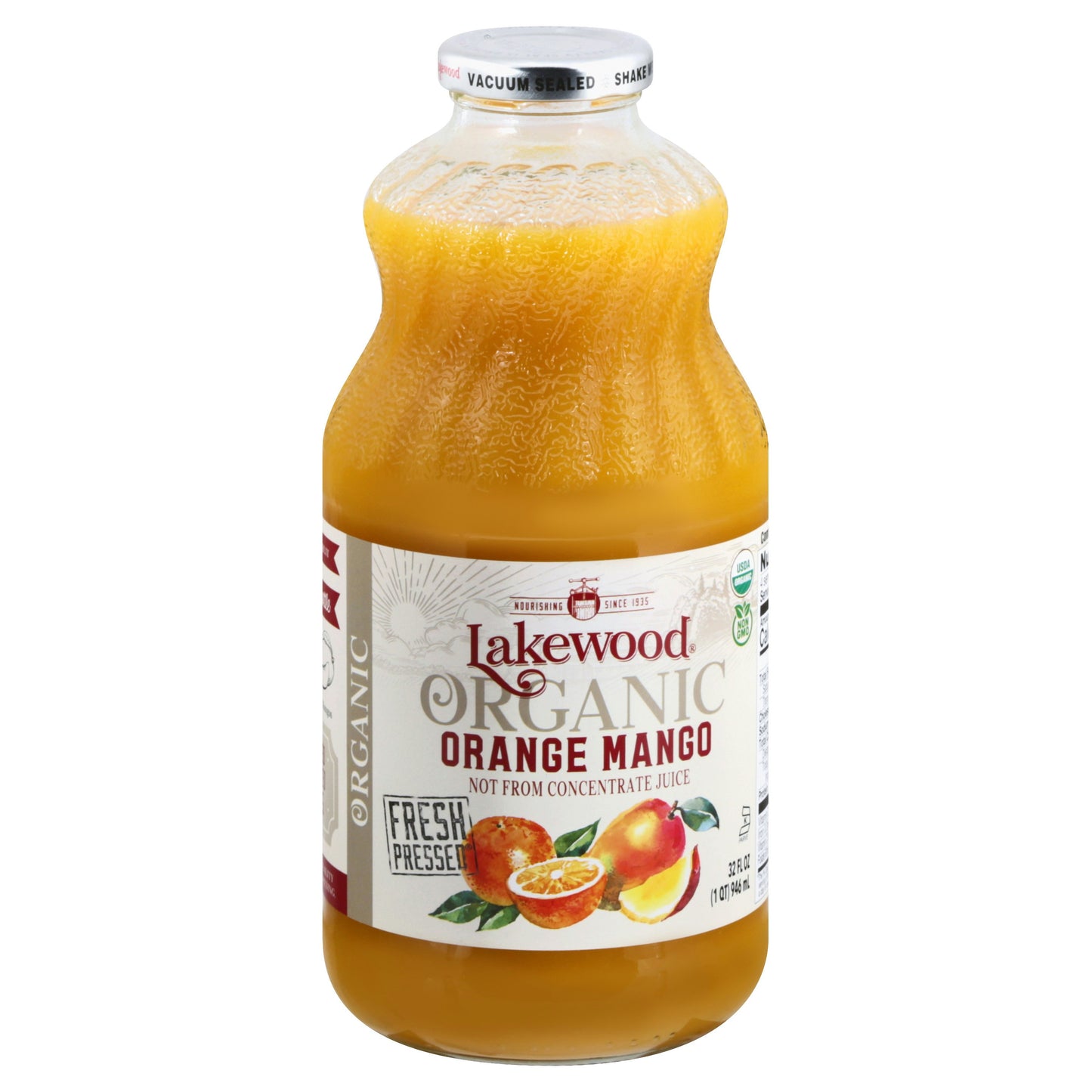 Lakewood Juice Orange Mango Organic 32 FO (Pack of 6)