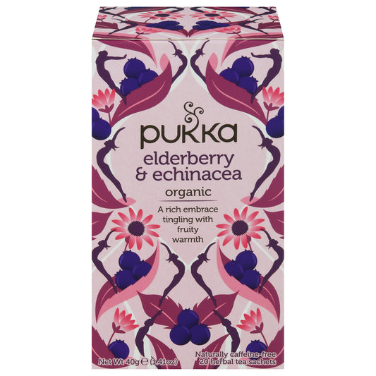 Pukka Herbs Tea Elderberry Echinacea 20 Bag (Pack Of 4)