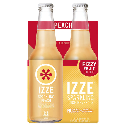 Izze Beverage Juice 4Pk Sparkling Peach 48 FO (Pack Of 6)