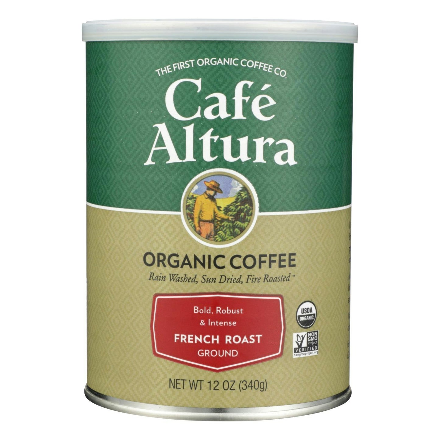 Cafe Altura - Organic Ground Coffee - French Roast 12 oz (Pack of 6)