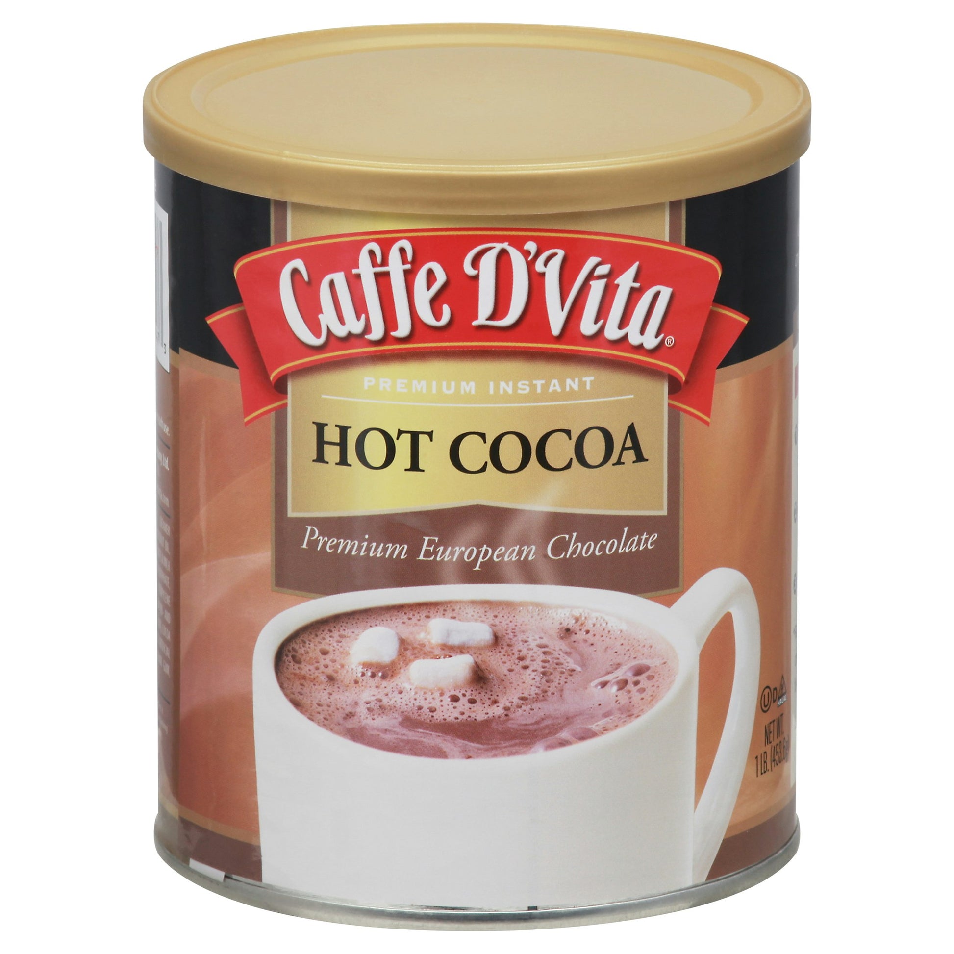 Caffe D Vita Cocoa Instant Hot 16 Oz (Pack Of 6)