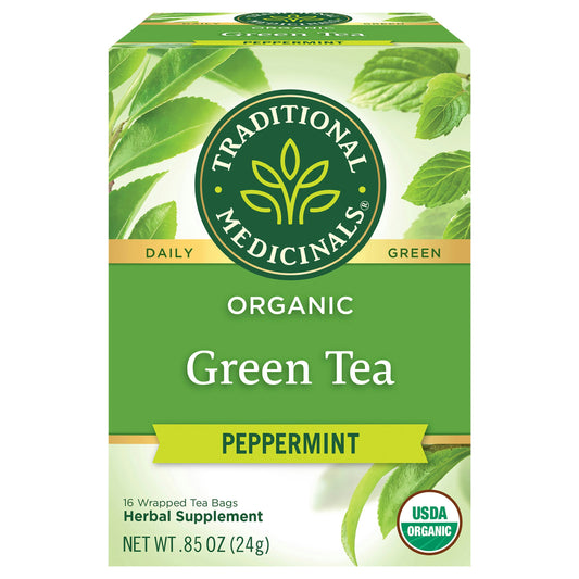 Traditional Medicinals Tea Grain Peppermint Organic 16 Bag (Pack of 6)