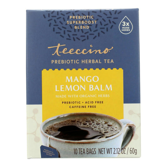 Teeccino - Tea Mango and Lemin Prebiotic 10 Bags (Pack of 6)