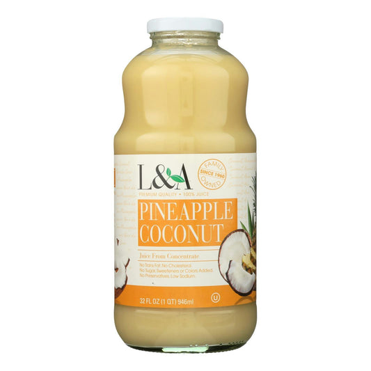 L and A Juice - Pineapple Coconut 32 fl oz (Pack of 6)