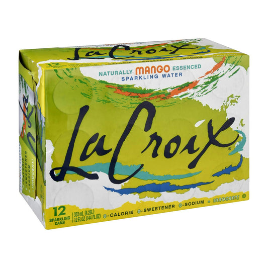 La Croix Water Sparkling Mango 12 Pack 12oz 144fl oz Pack of 2