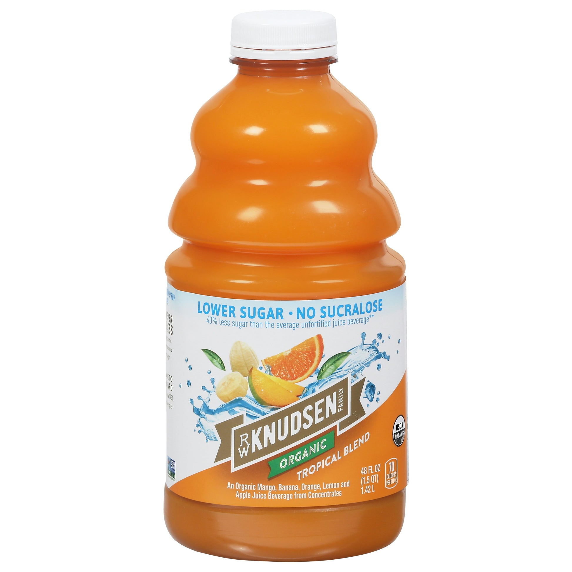 Knudsen Juice Tropical Blend Light Sodium Organic 48 FO (Pack of 8)