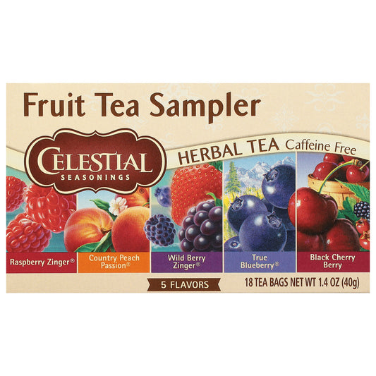 Celestial Seasonings Tea Herb Fruit Sampler 18 Bag (Pack of 6)