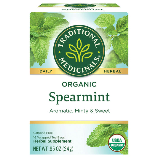 Traditional Medicinals Tea Spearmint Organic 16 Bag (Pack of 6)